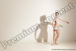 Underwear Gymnastic poses Woman White Moving poses Slim long brown Dynamic poses Academic